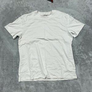 Calvin Klein Mens White Crewneck T-Shirt 100% Cotton Size M Casual Top a1432